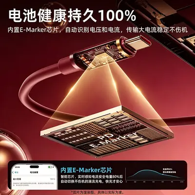 100W intelligentes Schnellladekabel USB-C mit automatischer Abschaltung