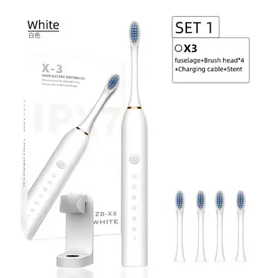 Adult Fully Automatic Sonic Electric Toothbrush, Soft Bristles, Rechargeable, Waterproof - 13