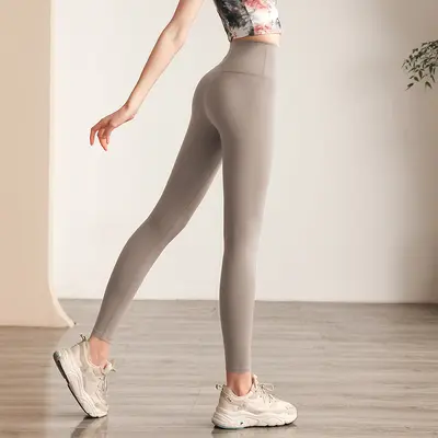 Seamless Women's Yoga Pants, Lycra Stretch, High Waist, Naked Feel - 2