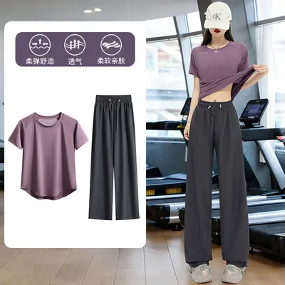 Damen Quick-Dry Sportset mit atmungsaktivem Kurzarm-Oberteil - 13