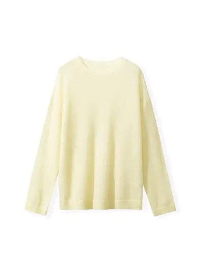 Pullover aus Alpaka- und Schafwolle, V-Ausschnitt, Rauchmelange-Garn - 8