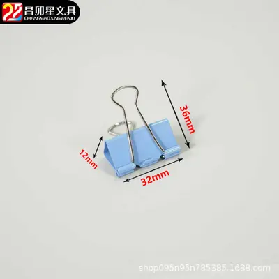 Colored Long-Tail Binder Clips Assorted Pack, Large and Small Metal Paper Clips - 10