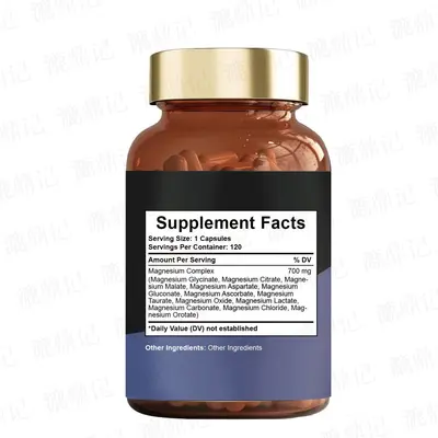 Magnesium Complex 12-in-1 Capsules, Magnesium 12IN1 Complex Cap, 60 Capsules - 6