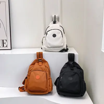 Kadın Basit Sırt Çantası, Harajuku Tarzı Büyük Hacimli Öğrenci Çantası - 4