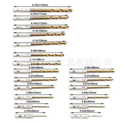13-piece titanium-coated drill bits with hexagonal shanks 1.5-6.5mm electric drill screwdriver drill bit set - 7