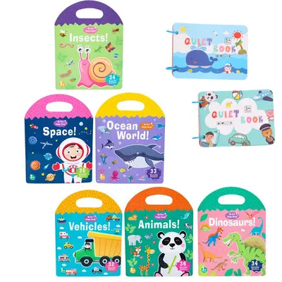Montessori Quiet Sticker Book for Kids, Early Learning and Letters