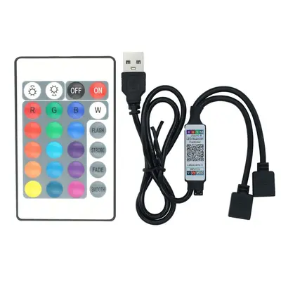 LED akıllı uzaktan kumanda 5 volt RGB kızılötesi bluetooth uygulama kontrol cihazı RGB ışık şeridi kablosuz kızılötesi dimmer - 8