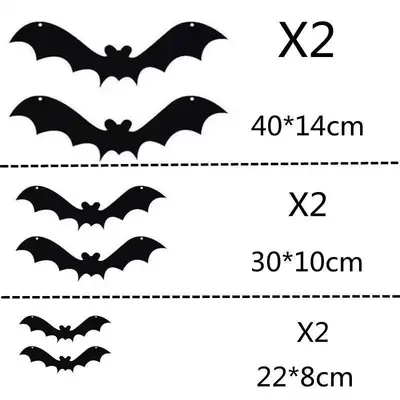 Leuchtende Filz-Fledermaus Halloween-Hängedeko für Partys