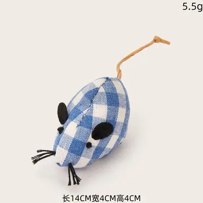 Simulated Plush Mouse Cat Toy, Scratch-Resistant, with Cat Teaser Wand - 7