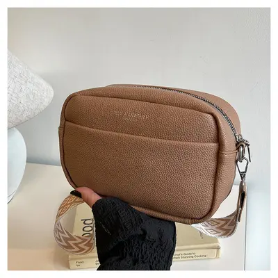 Small Square Crossbody Bag with Wide Shoulder Strap for Women - 8