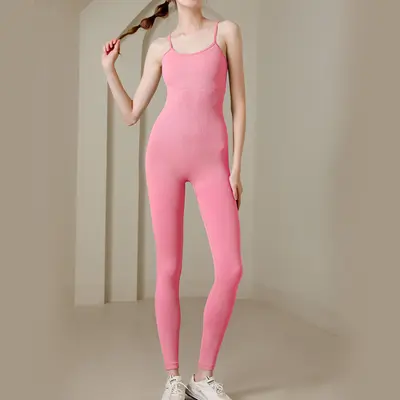Halter backless sports bra, one-piece yoga set - 11