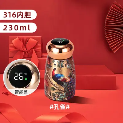 Küçük Mantar 316 Paslanmaz Çelik Termos Bardak, 350 ml Taşınabilir Mini Cep Bardağı - 7