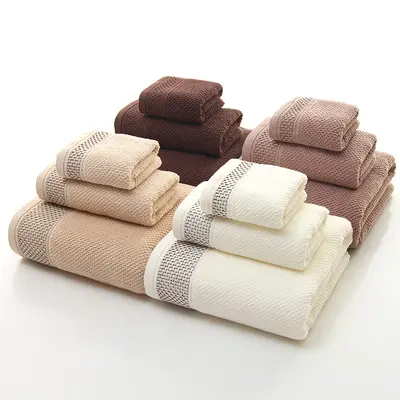 Pamuklu havlu ve banyo havlusu seti, yumuşak emici - 2