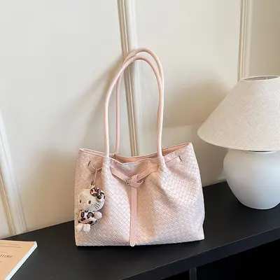Große Kapazität Tote Bag Damen 2026 Neukollektion Trendy Mode hoher Ästhetik Modedesign Einzelschulter-Tasche Muted-Ton Pendeltasche - 12