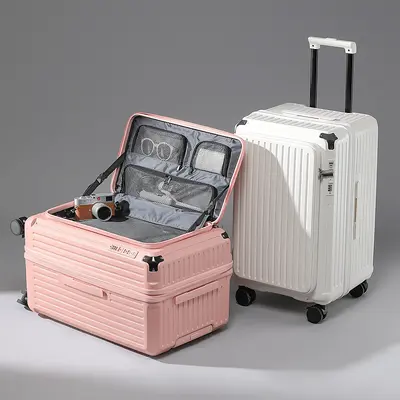 Front-Opening Luggage 2025 New Model Expandable Multi-functional Trolley Case 20 inch Travel Suitcase Carry-on Luggage with Password Lock for Men and Women