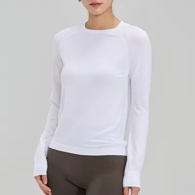 Women's Loose Yoga Top Long Sleeve for Pilates and Running - 8