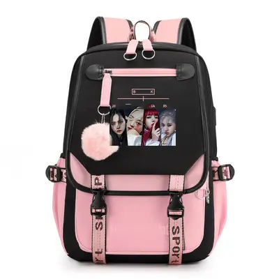 BLACKPINK Inspired Starry Sky Backpack with USB Port, Korean Version - 12