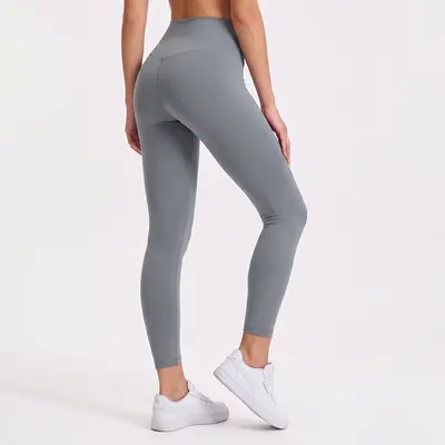 Kadın Yüksek Bel Kaldırıcı 9/10 Yoga Taytı, Fırçalanmış Kumaş - 10