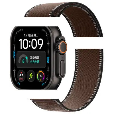 Apple Watch Nylon Woven Strap with Velcro, Compatible with Apple Watch 10 Ultra 2 - 11