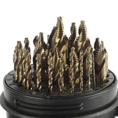 29-Piece Cobalt Drill Bit Set in Inches for Stainless Steel