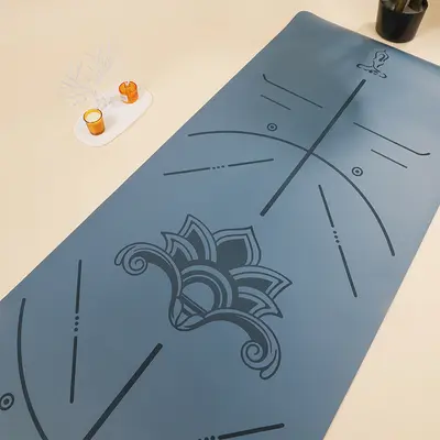 PU natural rubber yoga mat, 4.5mm, non-slip, sweat-absorbent, foldable - 4