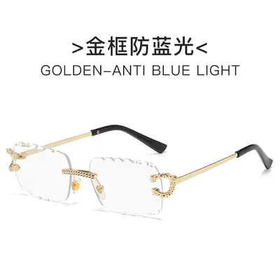 Rhinestone-Trimmed Patterned Sunglasses - 11