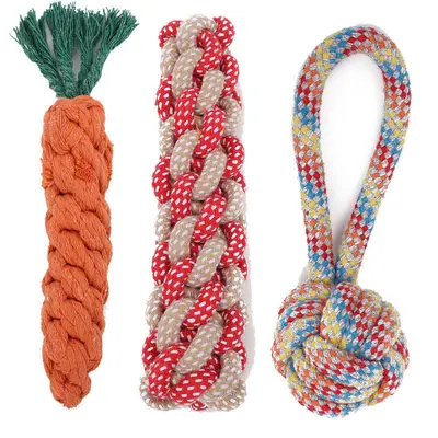 Dog Rope Toy, Durable Knot Ball Tug Rope for Puppies - 6