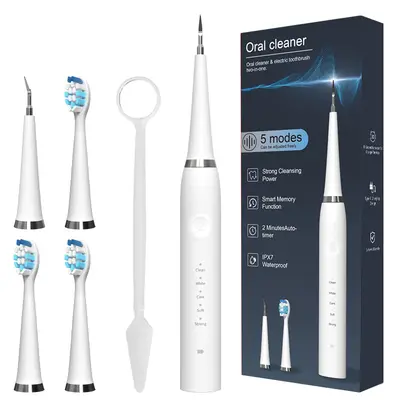 Ultraschall-Zahnreiniger, 2-in-1, elektrische Bürstenfunktion - 8