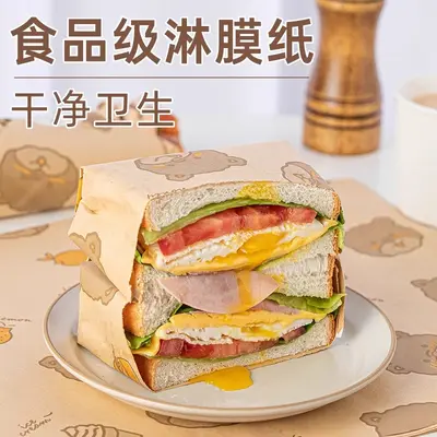 Oil-absorbent, coated, moisture-resistant frying paper for home use, sandwich burger wrap paper - 2