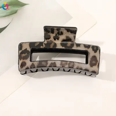 Qiyue Cross-border Printed Hair Clip Shark Clip Leopard Print Temperament Large Summer High-end Clip Hair Accessories Wholesale - 7
