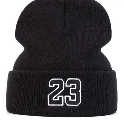 23 Embroidered Knit Hat, Western Cross-Border Hot-Selling Warm Pullover Wool Hat, Acrylic Plain Beanie Hat