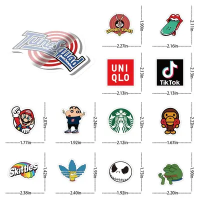 101 Fashion Logo Stickers for Water Bottles and Phone Cases