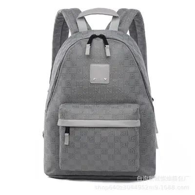 Checkerboard Letter Print Backpack, Large Capacity, for School and Travel - 10