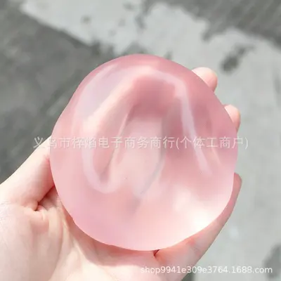 Coconut Oil Clear Squishy Stress Ball, Moldable Non-Rebound Toy - 8