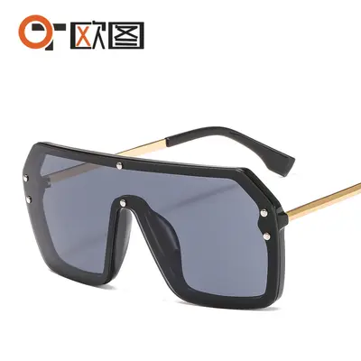Letter Sunglasses with One-Piece Lenses, Unisex, Personalized Style - 6