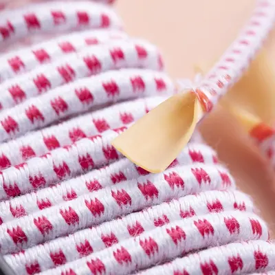 Vintage Rundelastische hochelastische Haushalts-Feinelastikschnur Hosen Kuhsehne Gummiband Kinder-Hüpfgummi Springseil