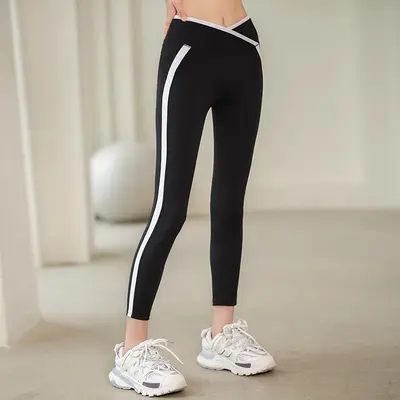 Women's Yoga Pants 2026 Striped Fitted Sports Fitness Leggings - 2