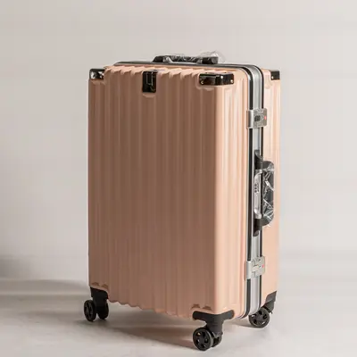 Koffertasche mit Rädern, moderner Aluminiumrahmen-Koffer, universal rollbar, 24 Zoll, für Studentinnen, 26 Zoll, strapazierfähig, trendy, Zahlenschloss, Ledertasche - 12