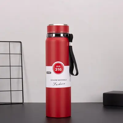 Paslanmaz çelik 316 termos bardak, büyük kapasiteli çay ve su ayırma çay bardağı, spor taşınabilir su ısıtıcısı, dış mekan - 8