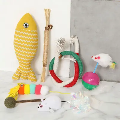 Kedi oyuncak seti, lazer kalem ve kedi nanesi toplu, yavru ve yetişkin kediler için - 10