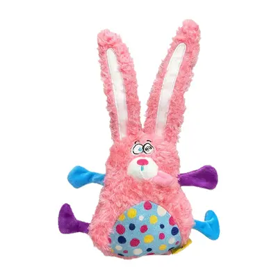 PETSVILLE Paisiwei Dizzy Rabbit Fox Dog Toy Crinkle Paper Plush Squeaky Chew Toy for Puppies Dogs Funny Sound - 5