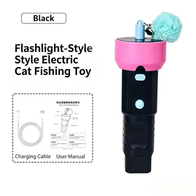 Electric Cat Teaser Launcher with Retrievable Projectile, Rechargeable - 8