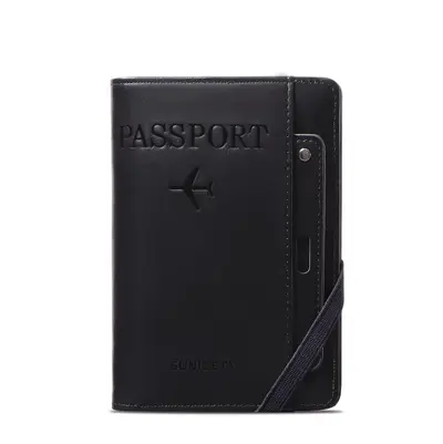 Passport Wallet Combination Bifold Large Capacity Multi-Card Holder Ticket Passport Coin Card Storage Portable Travel - 7