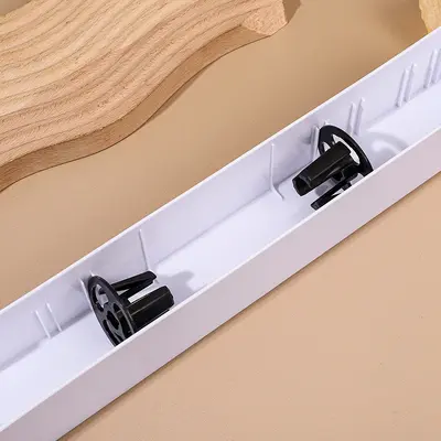 Doppelklinge Frischhaltefolienspender mit verstellbarem Cutter und Aufbewahrungsbox - Küchenhelfer zum Zuschneiden von Frischhaltefolie