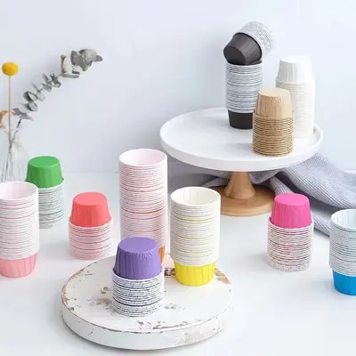 Muffinförmchen aus Papier, groß, mittel und klein, Rolldeckel, lebensmittelecht, Einweg - 13