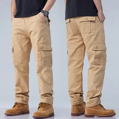 Men's Multi-Pocket Loose Straight-Leg Cargo Pants, Durable - 11