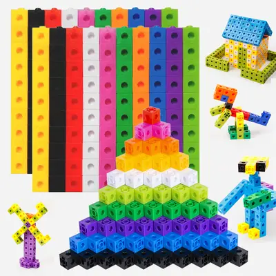 Square Building Block Set for Kids, Educational Puzzle Toy - 2