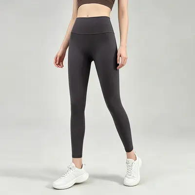 Damen-Yogahose aus Nylon 66 und Lycra, hohe Taille, Po-Lifting - 8