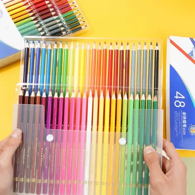 Buntstift-Set 48-180 Farben, ölbasiert und wasserlöslich, in PVC-Tragebox - 7