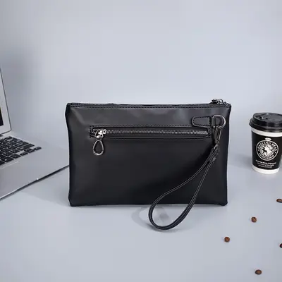 Men's Clutch Bag, PU Leather, Waterproof, Soft Surface Underarm Bag - 4